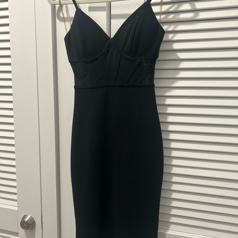 Boutique Little Black Dress - Mesh - Size S